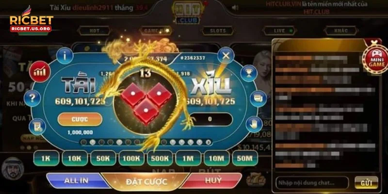 Tài Xỉu Mini - Sảnh Tài Xỉu RICBET Dễ Chơi, Dễ Trúng